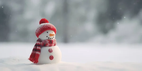 Noel Tatlı Mutlu Çizgi Film Gülümseyen Kardan Adam Mutlu Noeller — Stok fotoğraf