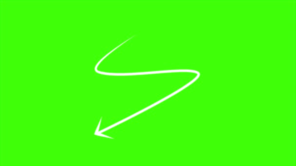 Flechas Fondo Pantalla Verde Con Canal Alfa Animación — Vídeos de Stock