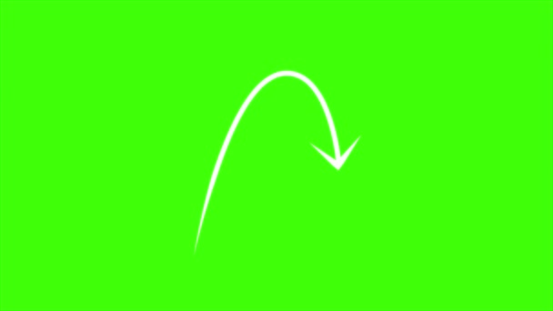 Flechas Fondo Pantalla Verde Con Canal Alfa Animación — Vídeo de stock