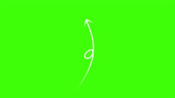绿屏背景上的箭头 4K动画 — 图库视频影像