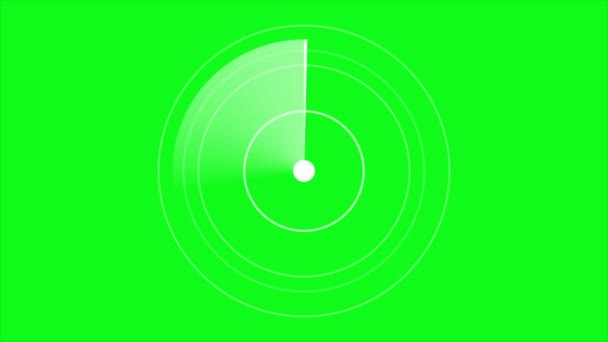 Hud Radar Zielony Ekran Animacja Tło Technologii Radar Ekranu Animacja — Wideo stockowe
