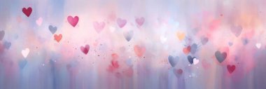 Hearts Soyut Arkaplan Pembe Pastel renklerinde. Sevgililer Günün kutlu olsun. Aşk modeli. Bahar Tonu Sevgililer Günü Posteri, Yıldönümü ve düğün için romantik afiş