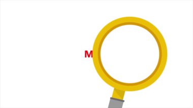 Beyaz arkaplanda büyüteç, Mayıs Metin Büyütme Penceresi Araması