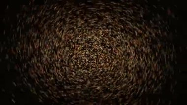 Yeni yılınız kutlu olsun. Siyah arkaplanlı altın metin. Yeşil ekran Mutlu yıllar kutlama konsepti.