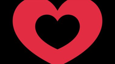 Kalp Şeklinde Yakınlaşma Dönüşümü. Kalp patlamasının animasyonu. 14 Şubat Sevgililer Günü için, düğün ve yıldönümü ya da diğer kullanımlar için.