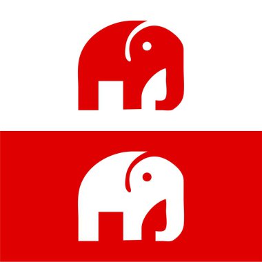 Fil Düzlüğü logosu, fil logosu ikonu, fil logosu tasarımı ilhamı.