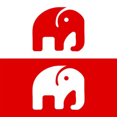 Fil Düzlüğü logosu, fil logosu ikonu, fil logosu tasarımı ilhamı.
