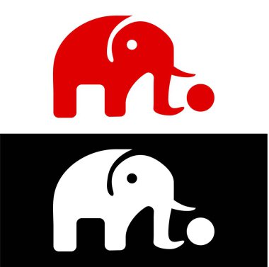 Fil Düzlüğü logosu, fil logosu ikonu, fil logosu tasarımı ilhamı.