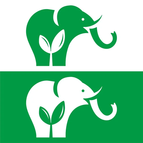 Logo Éléphant Mignon Logo Éléphant Simple Eléphant Logo Signe Vectoriel — Image vectorielle
