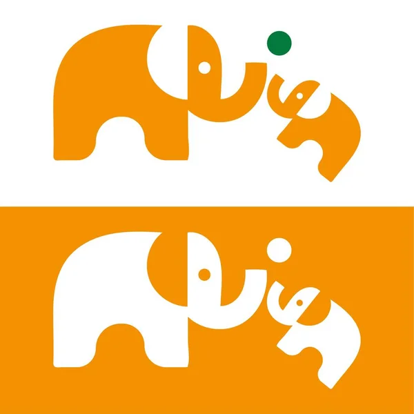 Ωραίο Λογότυπο Ελέφαντα Απλό Λογότυπο Ελέφαντα Elephant Λογότυπο Σημάδι Διάνυσμα — Διανυσματικό Αρχείο