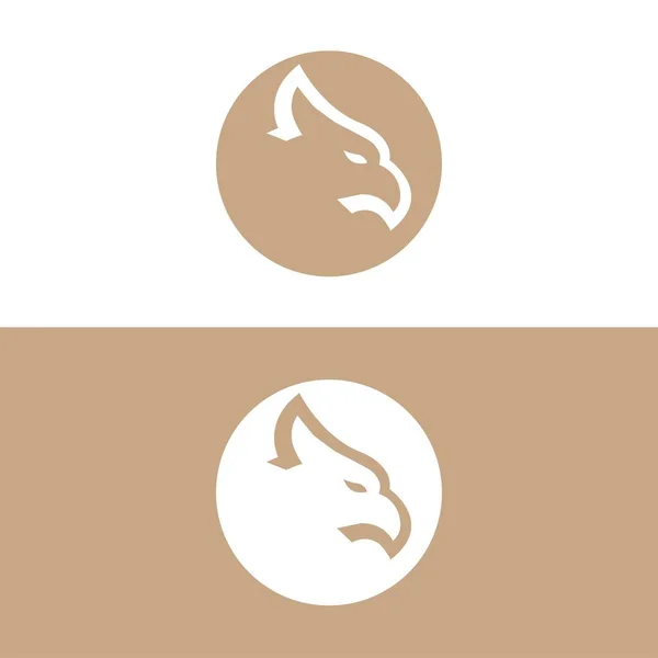 Örnsköld Logotyp Örn Ikon Örn Huvud Vektor Örn Sköld Logotyp — Stock vektor