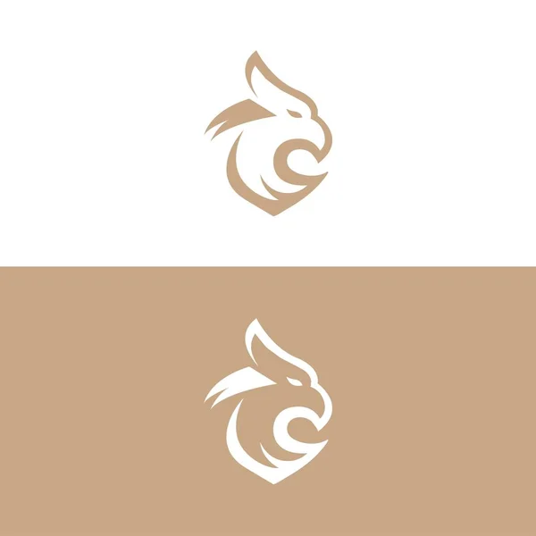 ワシの盾のロゴ ワシのアイコン ワシの頭 ベクトル ワシの盾のロゴ ワシのアイコン ベクトル ワシのロゴ ワシの頭のアイコン 白い背景に隔離されたベクトルフラットアイコン — ストックベクタ