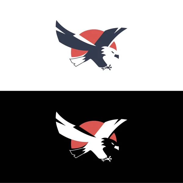 Logo Escudo Águila Icono Águila Cabeza Águila Vector Logotipo Escudo — Vector de stock