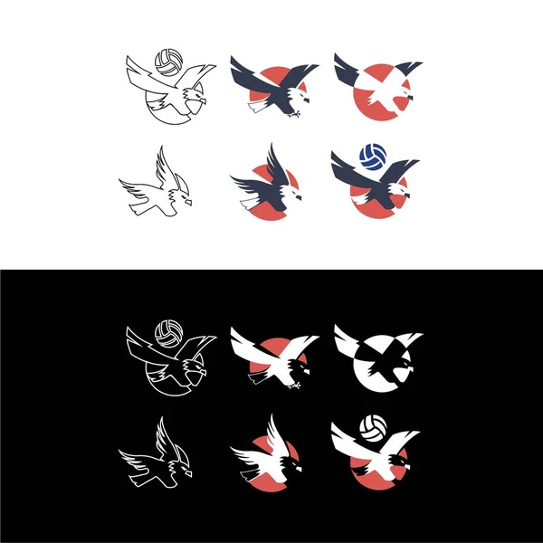 Logo Escudo Águila Icono Águila Cabeza Águila Vector Logotipo Escudo — Archivo Imágenes Vectoriales