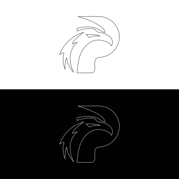 Логотип Орлиного Щита Символ Орла Орлиная Голова Вектор Логотип Орлиного — стоковый вектор