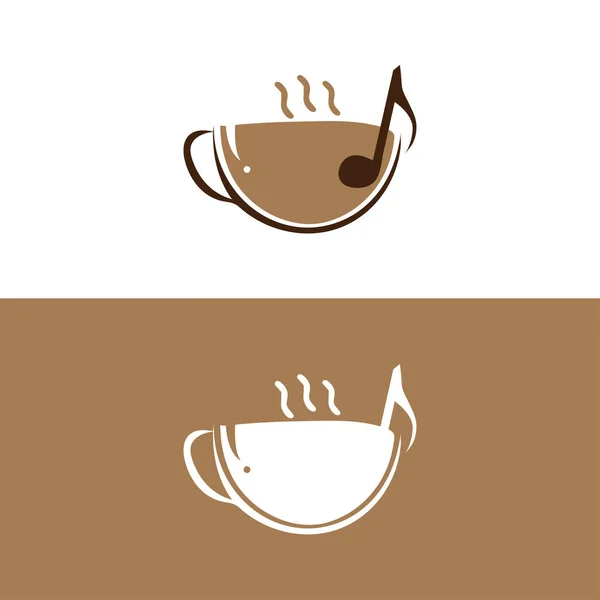 Koffie Cup Logo Vector Illustratie Eenvoudige Vector Koffie Icoon Silhouet — Stockvector