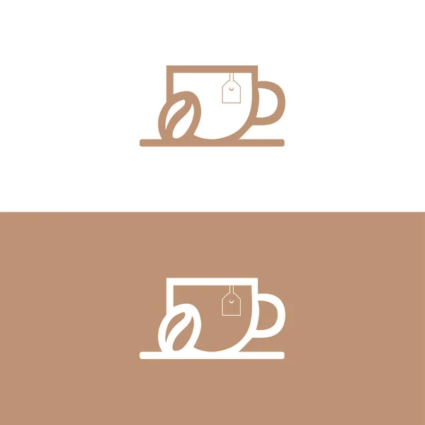 Kaffeetasse Logo Vektorillustration Einfache Vektor Kaffee Symbol Silhouette Der Tasse — Stockvektor