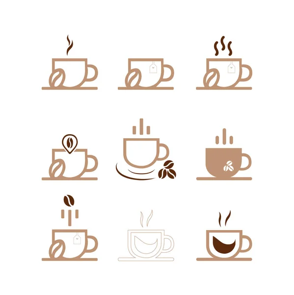Λογότυπο Κύπελλο Καφέ Εικονογράφηση Διάνυσμα Απλό Εικονίδιο Του Καφέ Διάνυσμα — Διανυσματικό Αρχείο
