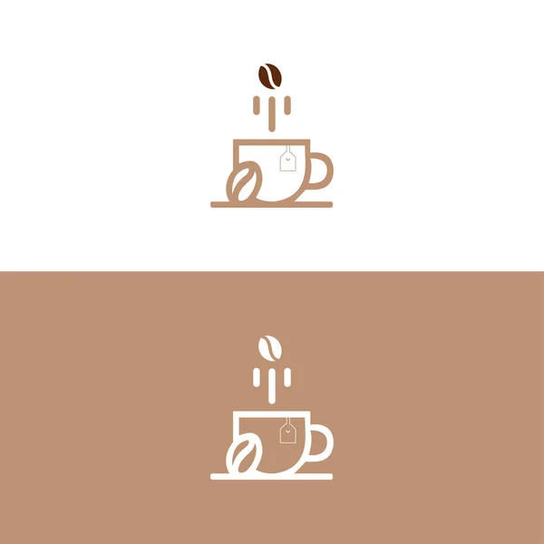 Logo Tasse Café Illustration Vectorielle Icône Café Vectoriel Simple Silhouette — Image vectorielle