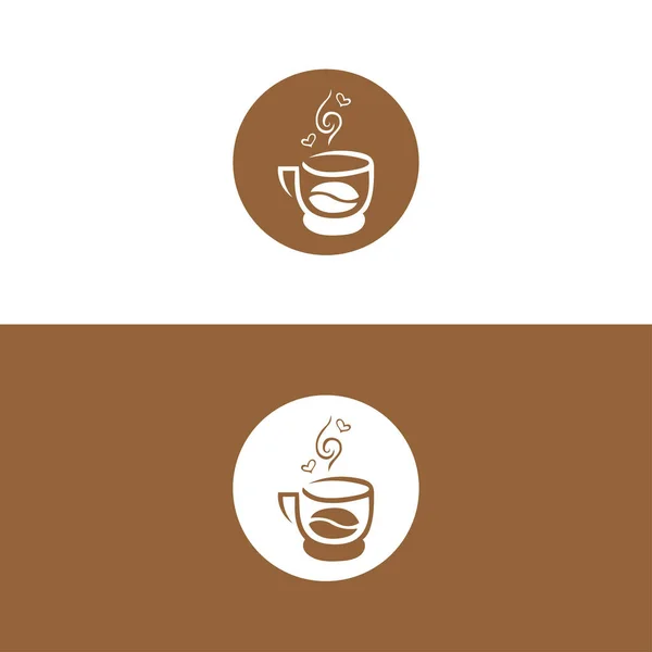 Логотип Чашки Кофе Векторная Иллюстрация Простая Векторная Икона Кофе Силуэт — стоковый вектор