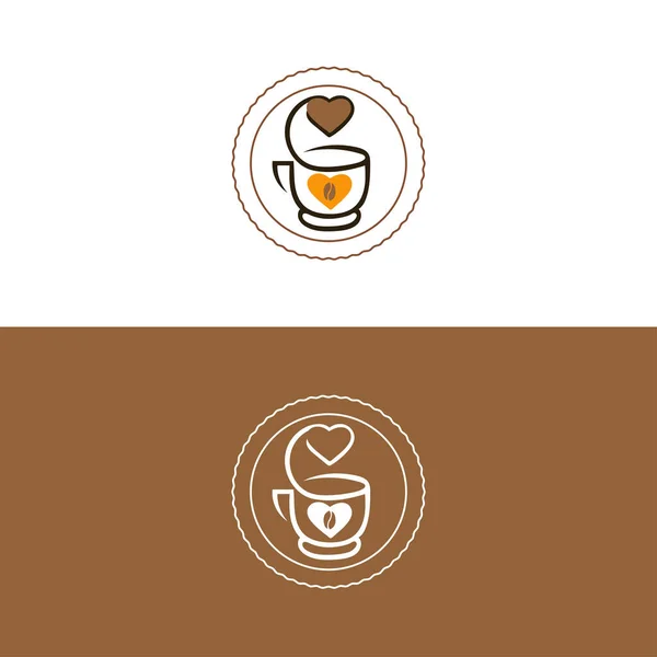 Logotipo Xícara Café Ilustração Vetorial Ícone Café Vetorial Simples Silhueta —  Vetores de Stock
