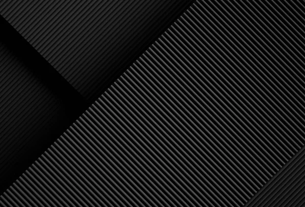 アブストラクト黒の斜線とコピースペース 3Dイラストの背景 3Dレンダリング — ストック写真