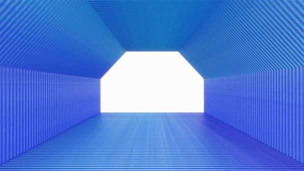 Abstrakt Hexagon Hall Ljus Färg Bakgrund Med Vit Skärm Rendering — Stockvideo