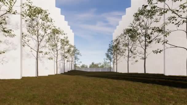 Sütun Mimarisi Doğal Bulut Görüntüleme Arka Planı Çayırlık Zaman Atlamalı — Stok video