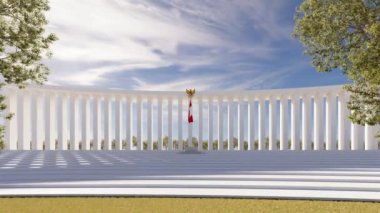 Endonezya 'nın 78. Bağımsızlık Yılı, Ağustos-17-1945, İllüstrasyon 3D