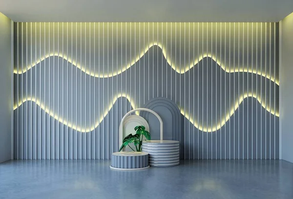 Unique Decorative Wall Panel Interior Design Illustration Render — Stock Photo, Image