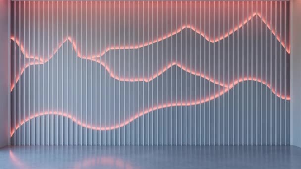Анимация Уникальный Дизайн Декоративных Панелей Стен Иллюстрация Рендеринга — стоковое видео