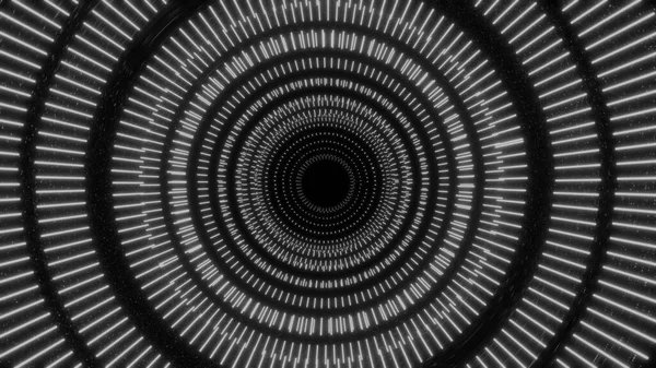 時間のVj抽象ライントンネル 3Dレンダリング — ストック写真