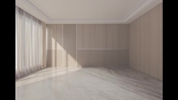 Dormitorio Lujo Moderno Presenta Proceso Hacer Arreglos Dormitorio Con Color — Vídeo de stock