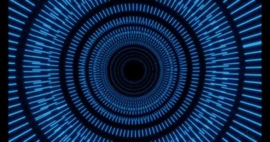 Vj animasyon tüneli zaman boyunca soyut çizgiler, 3d oluşturma