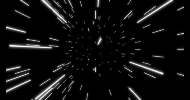 ネオンカラーの抽象ラインモーション背景トンネル 3Dイラストレーションレンダリング — ストック動画