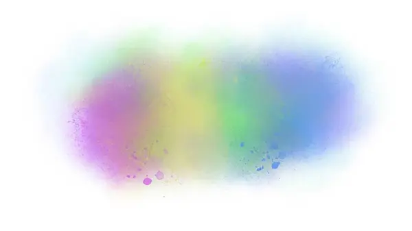 artistic full color spray paint appears on a white background