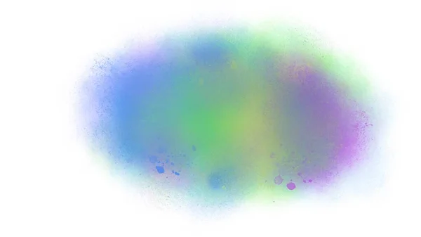 artistic full color spray paint appears on a white background