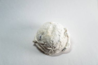 Hindistan cevizli şekerleme, kar beyazı arka planda. Yüksek kalite fotoğraf