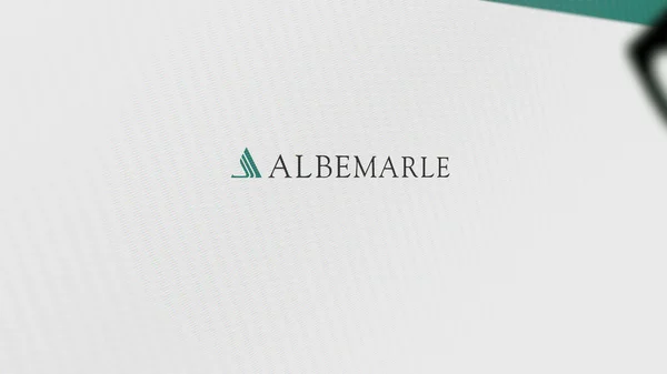 Juli 2023 Charlotte North Carolina Het Logo Van Albemarle Corporation — Stockfoto