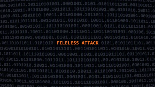 Cyber Attack Fileless Attack Vulnerability Text Binary System Ascii Art — Stock Photo, Image