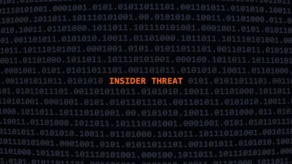 Cyber Attack Insider Threat Vulnerability Text Binary System Ascii Art — Stock Photo, Image
