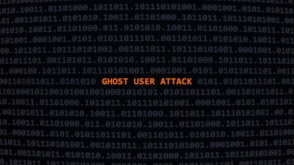Cyber Attack Ghost User Attack Vulnerability Text Binary System Ascii — Stock Photo, Image