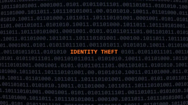 Cyber Attack Identity Theft Vulnerability Text Binary System Ascii Art — Stock Photo, Image