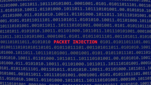 Inyección Paquetes Ataque Cibernético Texto Vulnerabilidad Estilo Arte Ascii Sistema — Foto de Stock