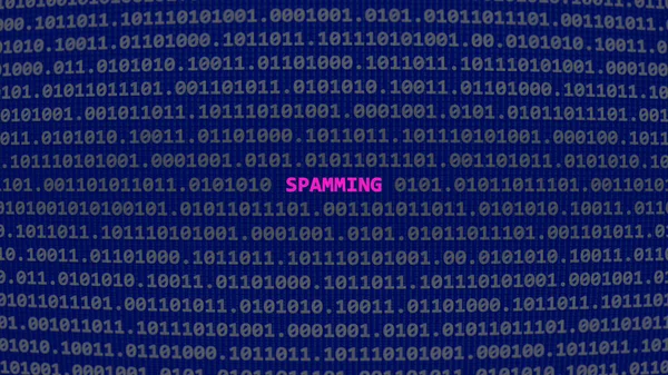 Cyberaanval Spamming Kwetsbaarheidstekst Binaire Systeem Ascii Kunst Stijl Code Editor — Stockfoto