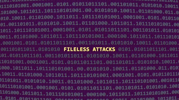Cyber Attack Fileless Attacks Vulnerability Text Binary System Ascii Art — Stock Photo, Image