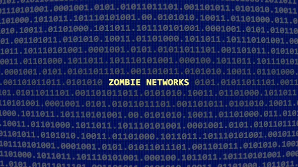 Ciberataque Redes Zombies Texto Vulnerabilidad Estilo Arte Ascii Sistema Binario — Foto de Stock