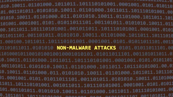 Cyber Attack Non Malware Attacks Vulnerability Text Binary System Ascii — Stock Photo, Image