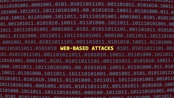 Cyber Attack Web Based Attacks Vulnerability Text Binary System Ascii — Stock Photo, Image