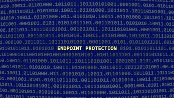 Cyber Attack Endpoint Protection Vulnerability Text Binary System Ascii Art — Stock Photo, Image